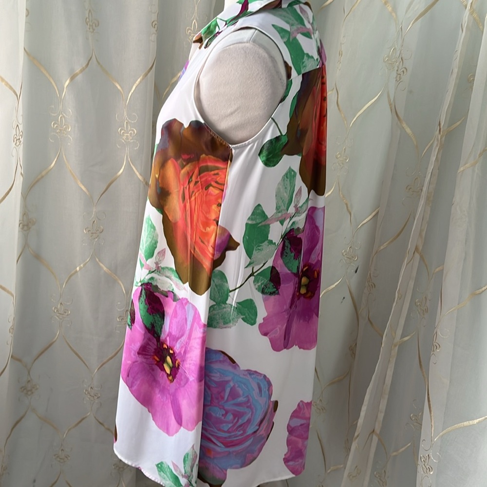 Calvin Klein Sleeveless Floral Dress - Picture 3 of 5
